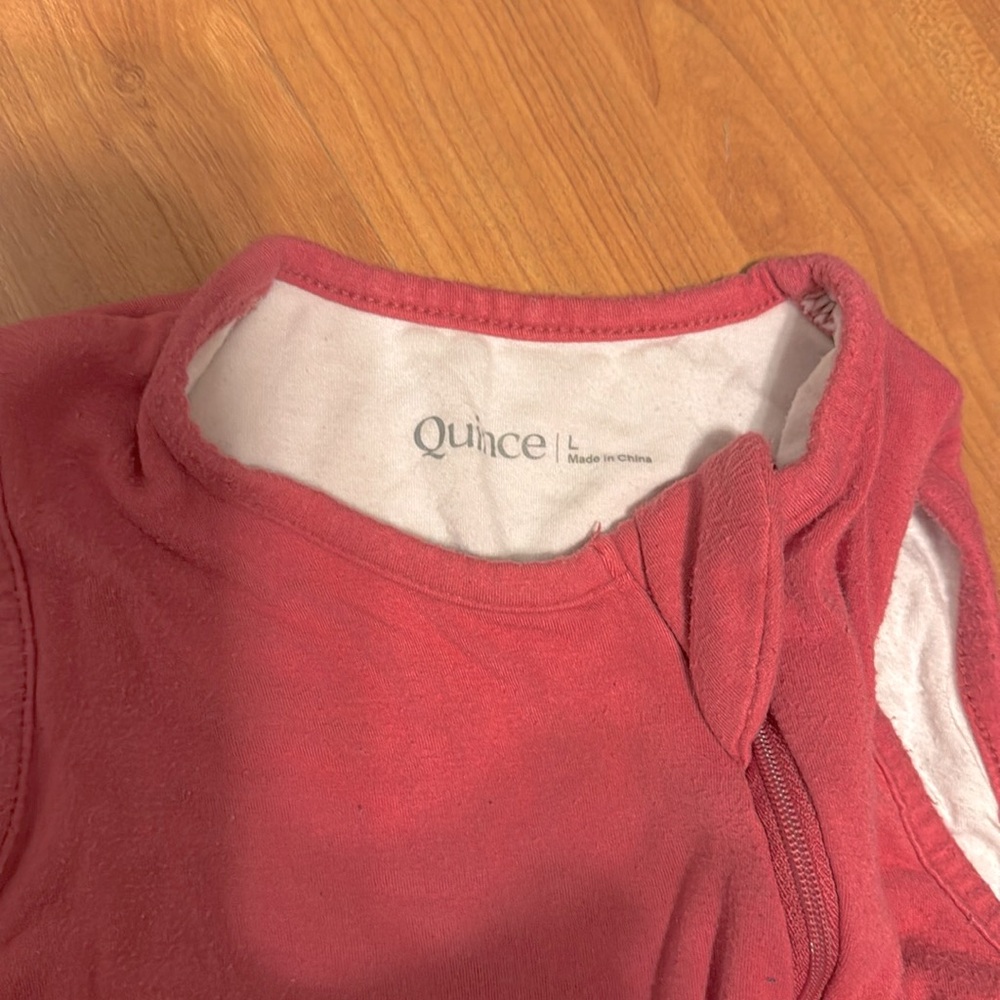 Quince Bamboo Baby Sleep Sack Full Zip Size Large Months 1.0 TOG Spring/Summer